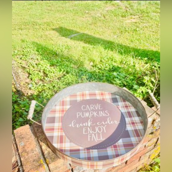 *Carve Pumpkins Galvanized Metal Tray - Picture 7 of 10